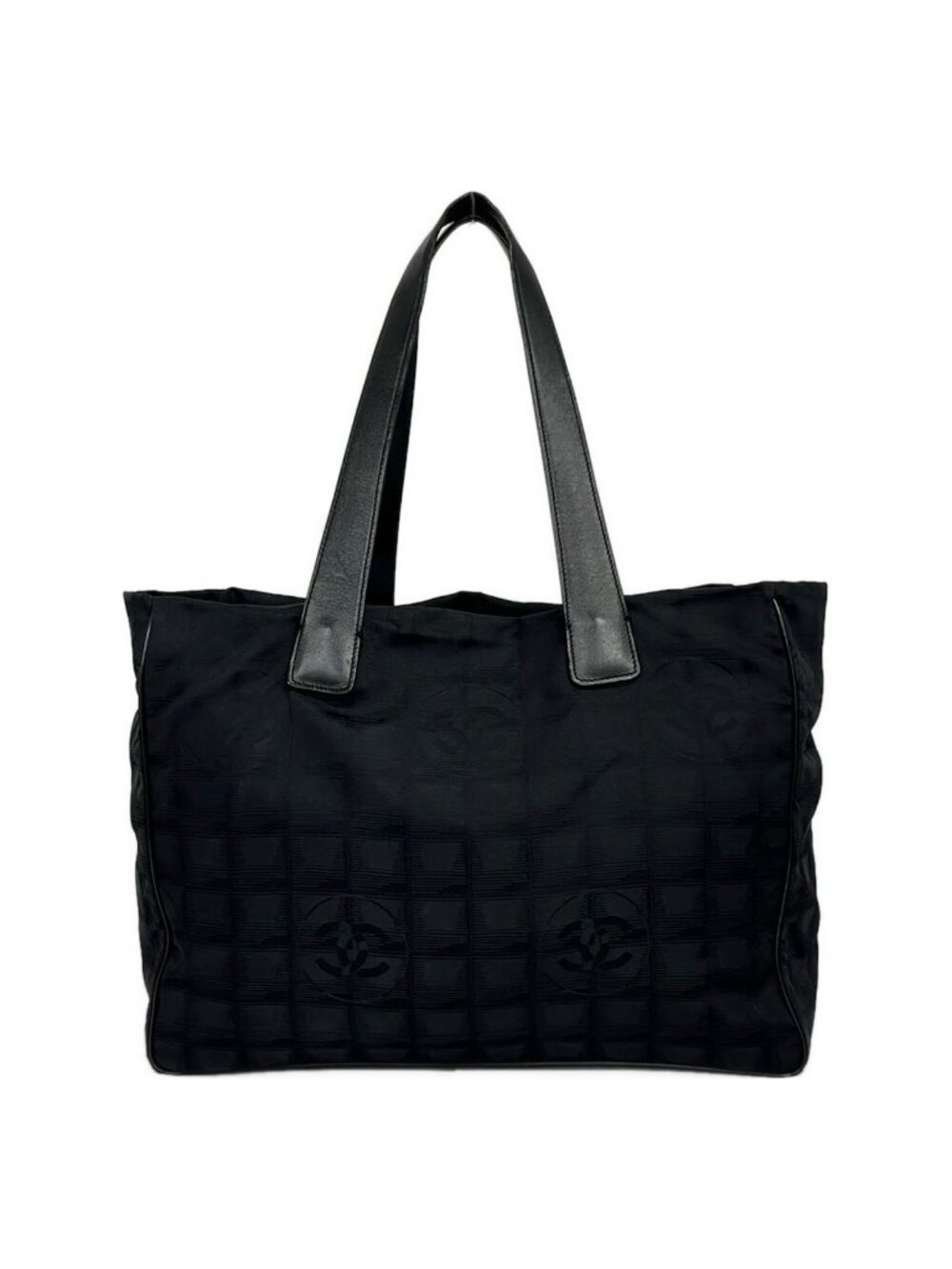 Chanel Tote New Travel Line MM Black Leather - Picture 3 of 11